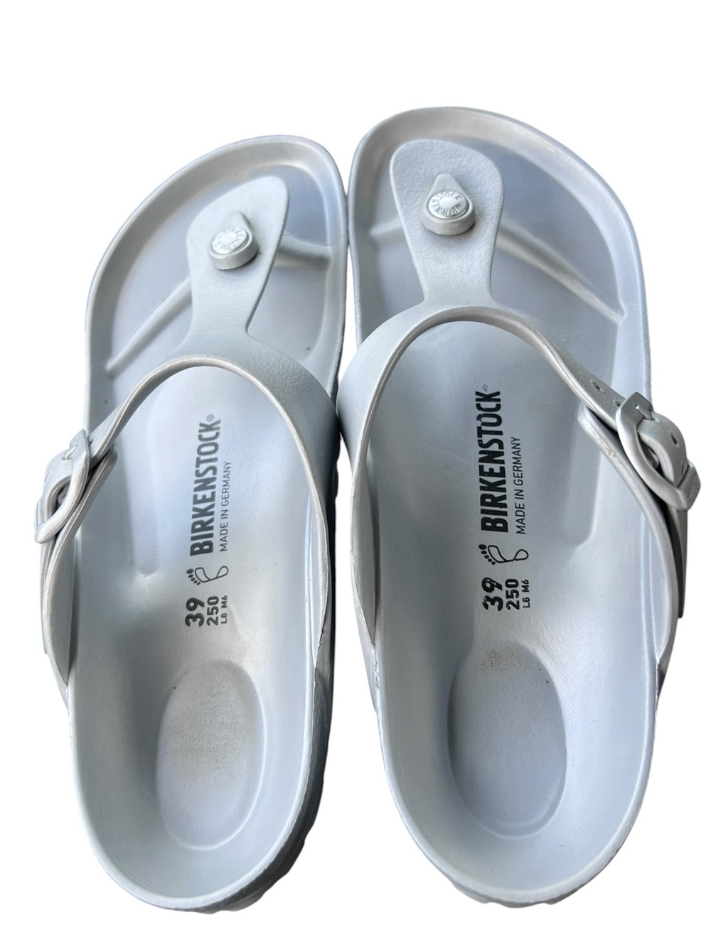 Birkenstock - Gizeh Essentials EVA Flip Flop Sandals White Size 39 - Picture 3 of 6